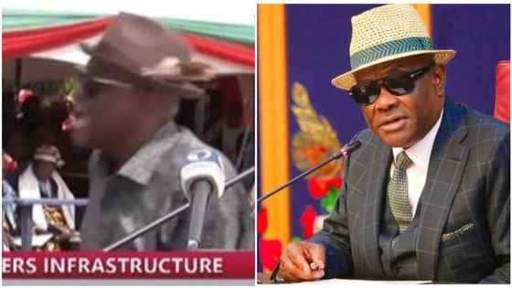"Wike can never go wrong in my sight": Reactions as Rivers gov gifts his jacket, hat to supporters