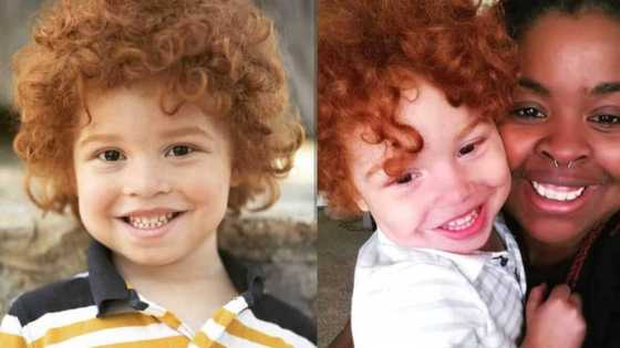 African-American woman who gave birth to 'miracle' baby boy with natural red hairs says nurses were wowed