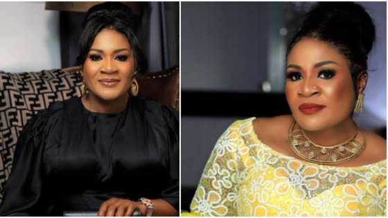 Nollywood stars celebrate Mercy Aigbe’s husband’s 1st wife as she turns 48, drool over her birthday photos
