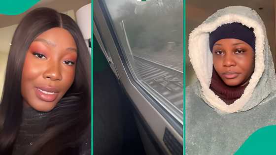 Nigerian lady visits friend in UK, makes strange discovery behind door in viral video