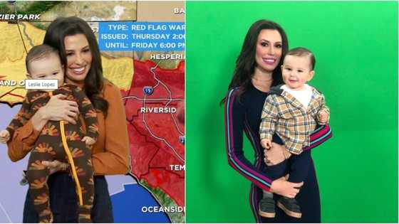 Beautiful moment kid crawls to mum while she was reporting live on TV