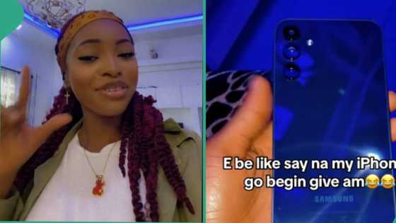 "Be careful": Lady displays new phone landlord bought for her after his son spoilt her old device