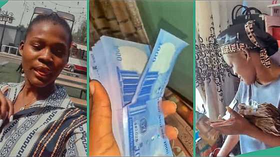 Lady who gave Anambra man a chance shows how he spoils her heavily with cash, video trends