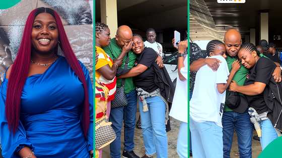 Lady cries as she reunites with father after 19 years apart, video trends: “I was 2 when dad left”