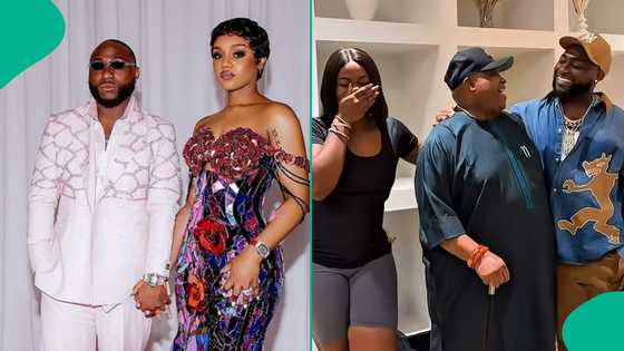 Gov Ademola Adeleke's heartwarming bond with Davido, Chioma at their new mansion in Atlanta trends