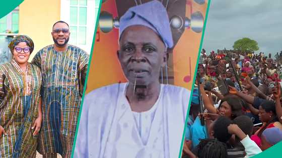 Mammoth crowd receives Odunlade Adekola, family in Ekiti for dad's burial: "Be like campaign ground"