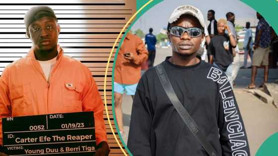 "Why are u trying to defame me?" Carter Efe breaks down in tears, replies Yungi Duu's allegations