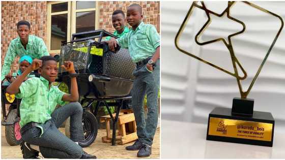 Ikorodu Bois share photo of their first-ever award plaque as 'force of virality', congratulations roll in