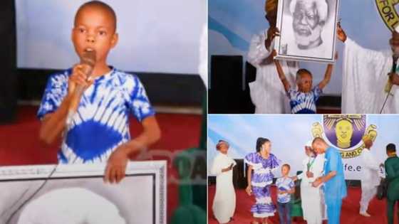 "Very impressive": 8-year-old boy draws legendary actor, Peter Fatomilola