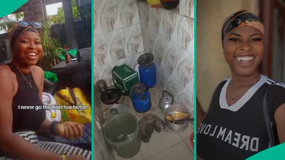 Lady loses interest in man after entering his kitchen and toilet, shares video of what she saw