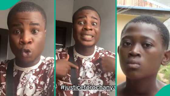 Nigerian man drags late Ochanya's sister in video: "You're the enemy of progress in this case"