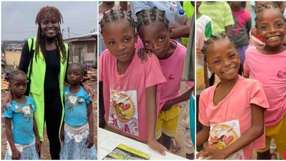 Twin sisters picked from Ebute Meta look unrecognisably beautiful as they are cleaned up & sent to school