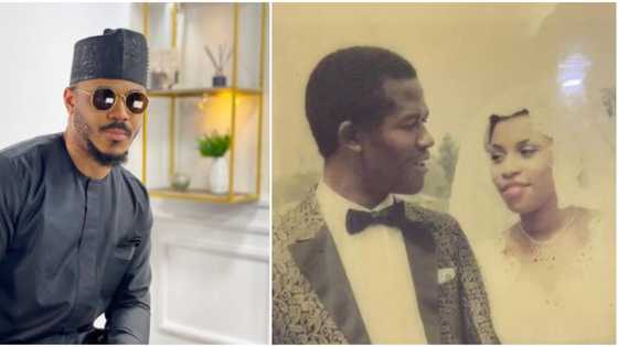 Fans gush over throwback photo of BBNaija Ozo's parents on their wedding day as they celebrate anniversary