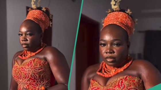 "U go explain tire": Lady in viral tight Edo outfit gives reason for it, responds to comments