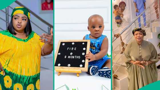 Actress Dayo Amusa marks baby’s 6-month milestone with adorable photos: "Can't wait to watch u grow"