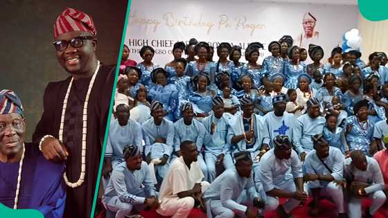 Seyi Law shows 60% of his dad's children on his 98th birthday, clip trends: “Is he Father Abraham?”