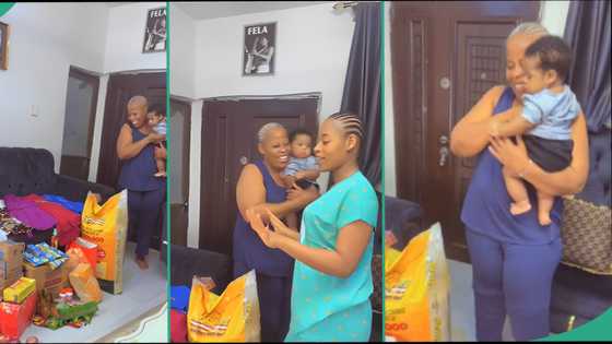 "Thanks mummy": Nigerian lady celebrates and dances with her mother who did 'omugwo' for her