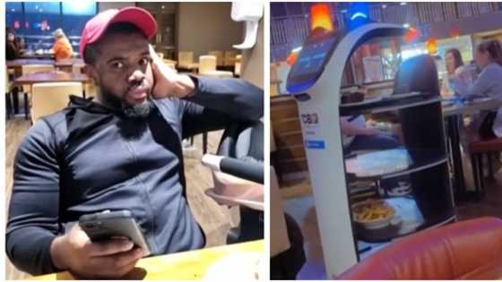 They don't accept tips: Williams Uchemba shares funny experience as robot serves him food at restaurant