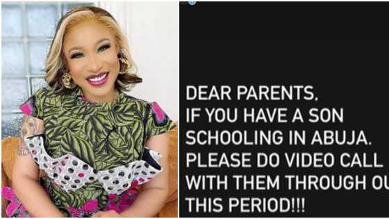 If you have a son schooling in Abuja, video call them this period: Tonto Dikeh sends out warning to parents