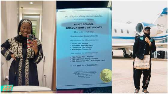 Nigerian lady begs Davido to employ her as his pilot, shows off licence, stirs reactions