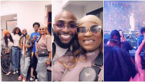 “OBO no go minus”: 2Baba's baby mama Pero hails Davido, links up with him as he shuts down Capital One Arena