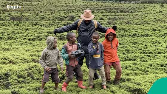 Jay Jay Okocha turns farmer? Football legend dances with kids on Rwandan farm, video