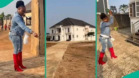 Abroad returnee steps into her mansion in Nigeria for first time, appeases ancestors: "I won't die"