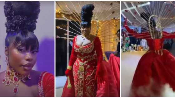 "Wetin be this abeg?" Ashmusy's outfit for her Bridgerton-themed birthday party sparks reactions