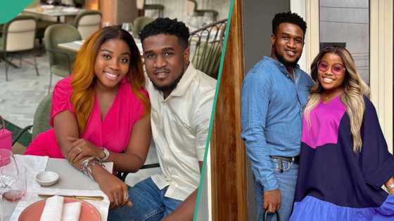 Veekee James' husband Femi gifts her stylish silver dress for date: "This love go reach everybody"
