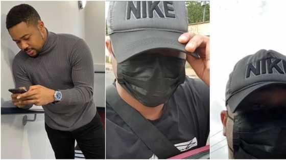 Lagos Traffic: Nollywood Actor Mike Godson Dumps His Car, Jumps On Okada So As Not to Miss His Flight
