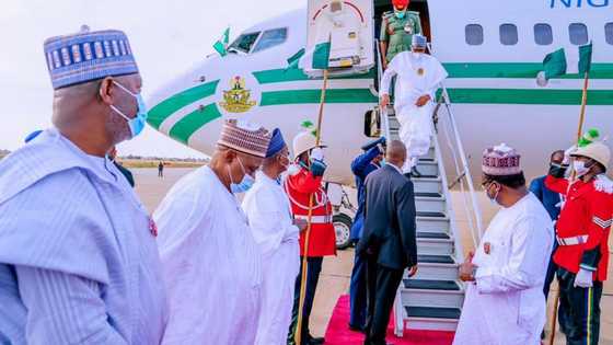 BREAKING: President Buhari returns to Abuja after 2 weeks abroad