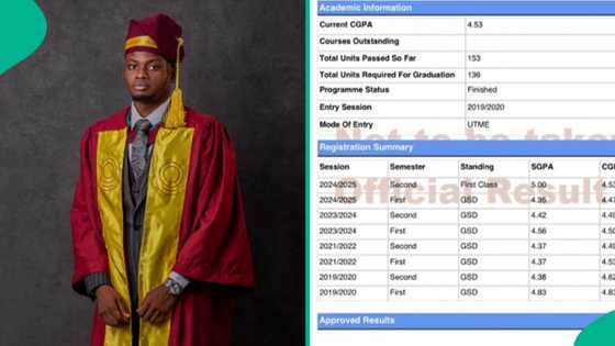 Examination result of UNILAG graduate leaves many Nigerians in awe, photo goes viral