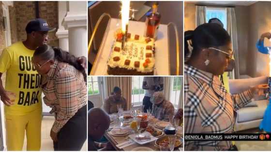 Fine dining, cake, other details as Eniola Badmus marks birthday in Pastor Tobi's mansion, Davido present
