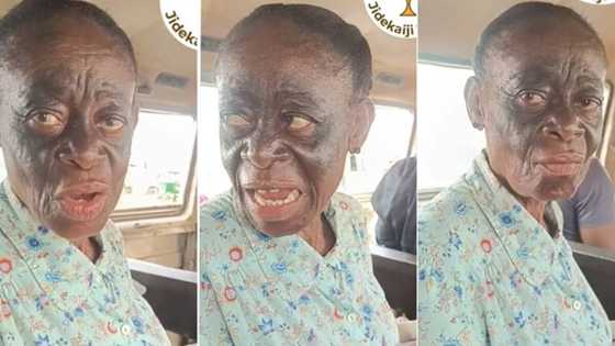 Bidiyon yadda fuskar wata mata ta sauya gaba daya bayan wani ya taba ta a wajen birne gawa