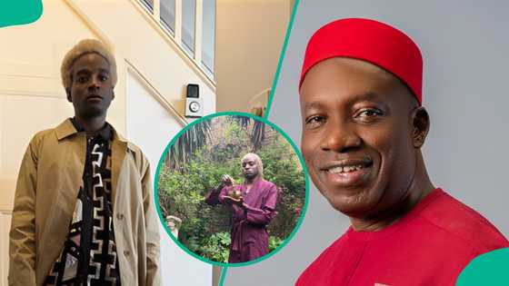 Gov Soludo's son trends as he shows off his "juju pot" amid father's saga with native doctors