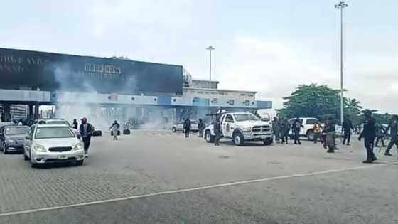 Da Dumi-Dumi: Yan Sanda Sun Harbawa Matasa Barkonon Tsohuwa A Lekki Tollgate, Bidiyo