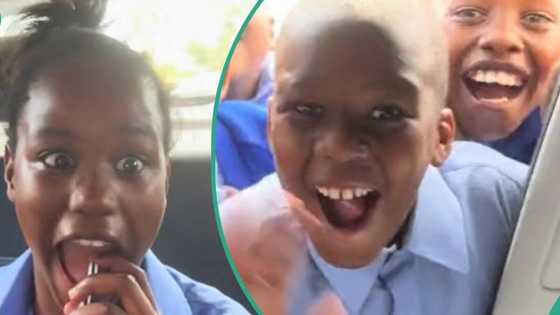 Young lady witnesses her cousin’s popularity, classmates wave and smile as she rides in car