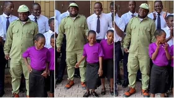 "Latest corper": Students sing and dance for man who graduated from university and went for NYSC