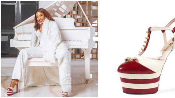 Price check: BBNaija star Mercy's designer shoes in New Year photos worth over N400k