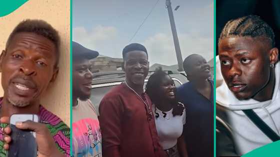 Mohbad's father spotted at movie location in company of Nollywood actors, video triggers backlash