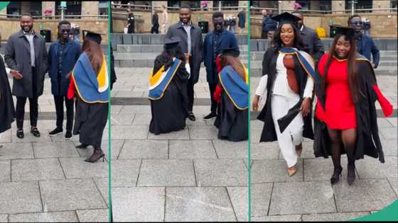 "For paying our UK master's degree fees": 2 Nigerian ladies hail their husbands in style abroad