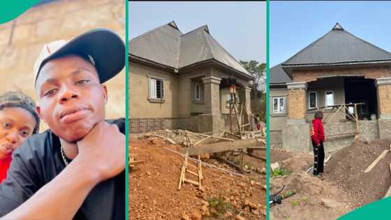 Young man builds house, tiles interior and installs chandeliers, Nigerians praise him