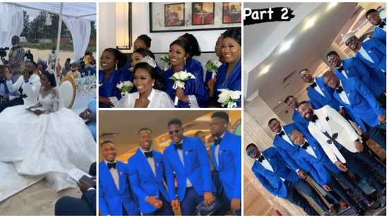 Photos, Videos from comedian Arole's beachside white wedding ceremony, celebrity groomsmen look hot