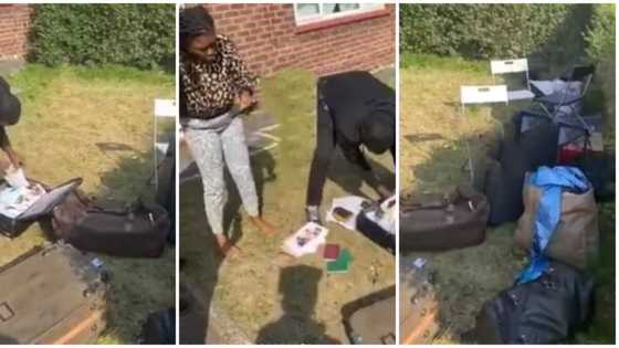 Nigerian woman in the UK throws out her husband for calling the police on her, video stirs mixed reactions