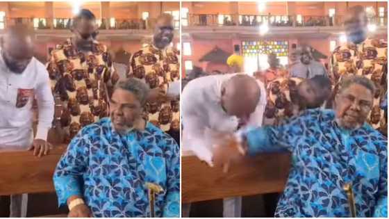 “Celebration of life”: Yul Edochie shares video of himself hailing his dad at his parent’s 53rd anniversary