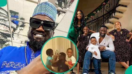 Emotional moment Jude Okoye's kids screamed in excitement after seeing him first time in 2 months
