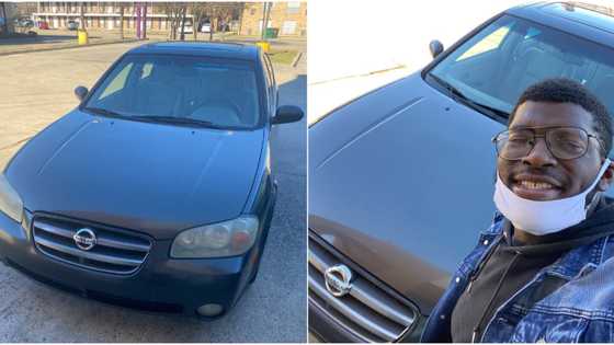 Man sends social media into frenzy after celebrating buying used Nissan as his 1st car
