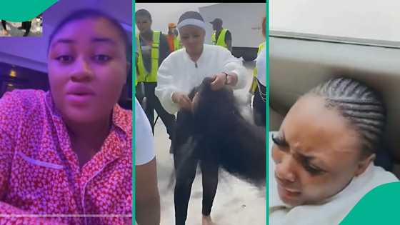 Ibom Air: Lady shares one thing she noticed about Blessing Emmanson's wig