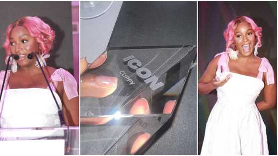 "So Nigeria election no concern you abi?" Netizens query DJ Cuppy as she bags award in the UK, shares video