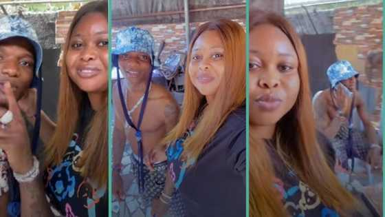 "See as Wizkid small: Video of lady linking up with singer to distribute N100 million for kids trends